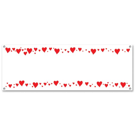 Michaels, Beistle 5ft. x 21" Blank Hearts Sign Banner – Category: Valentine's Party & Packaging